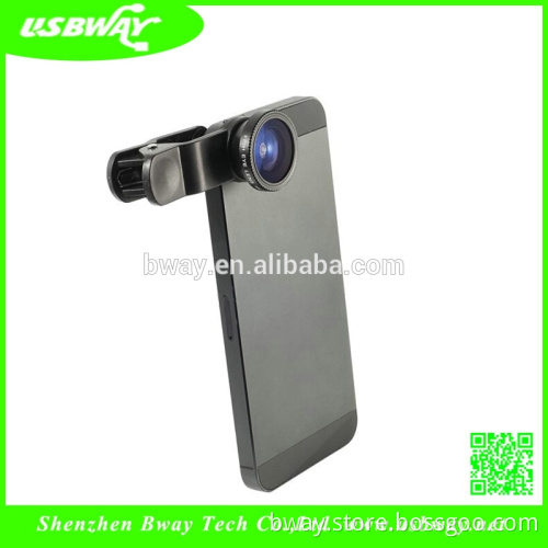 Universal phone lens Clip 3-in-1 0.67x Wide Angle & 10x Macro Lens & 180 Degree Fisheye Lens